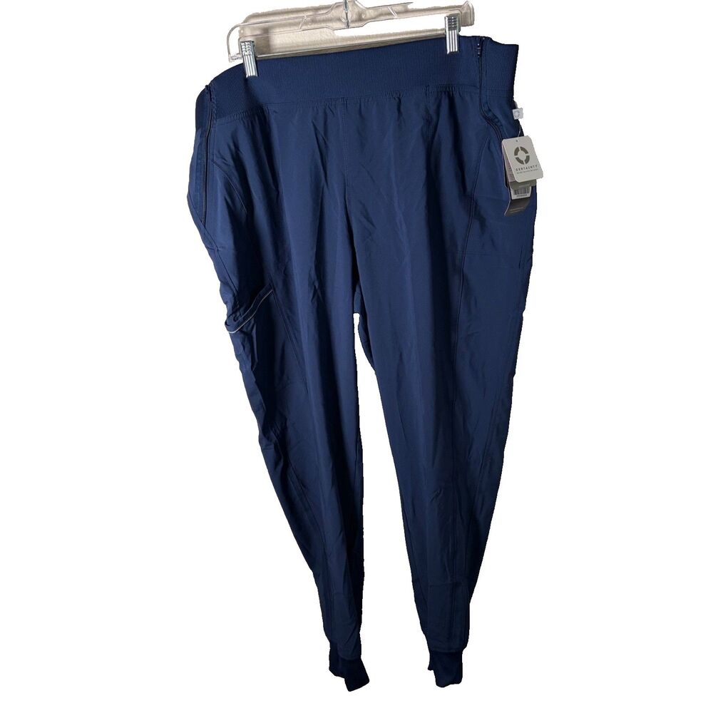 Cherokee Pants Women's 2XL Tall Navy Blue Jogger Solid Pull On